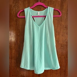 Light blue with lace sides tank top